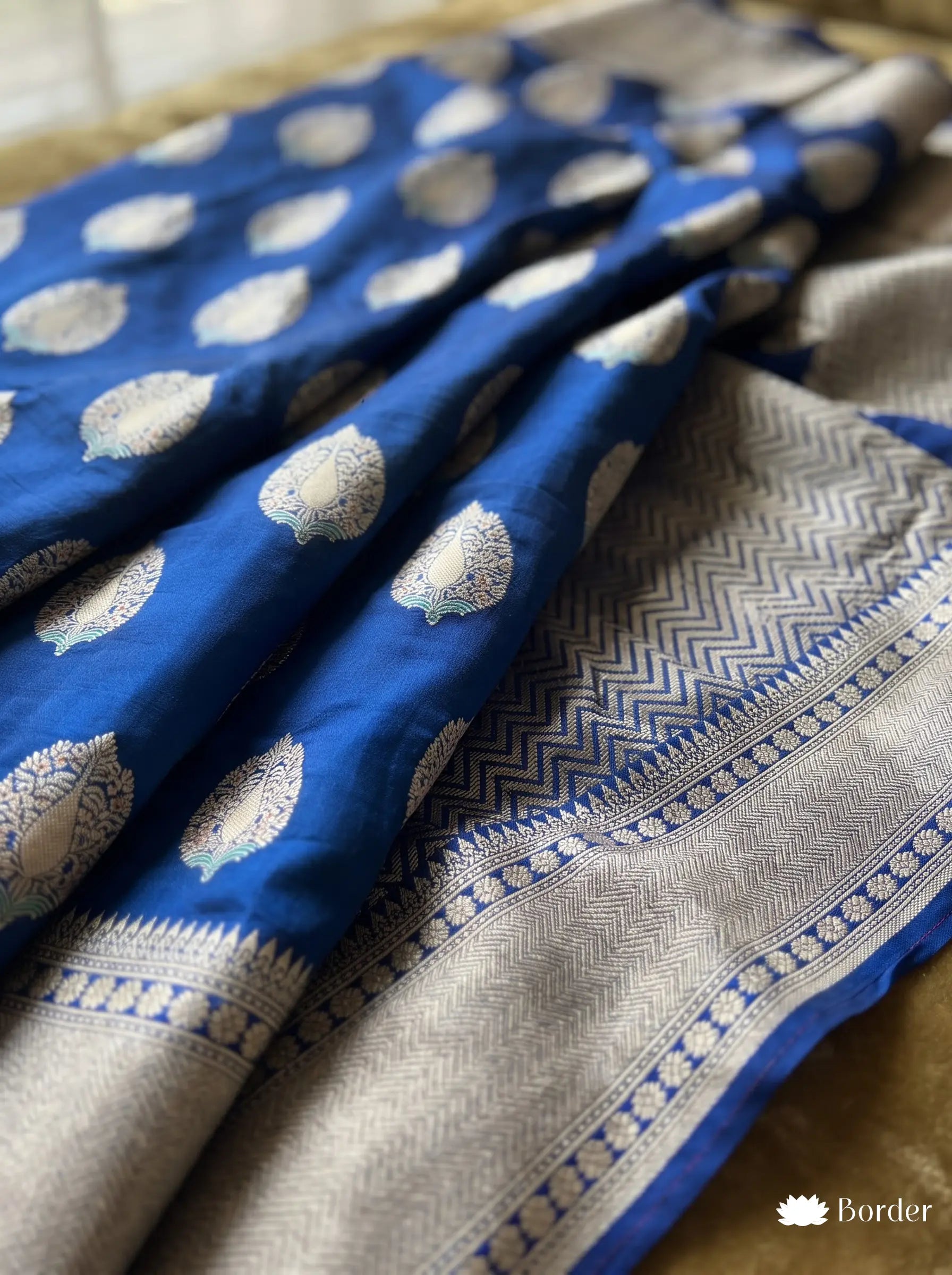 Blue Banarasi Katan Silk Handloom Saree