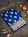Blue Banarasi Katan Silk Handloom Saree