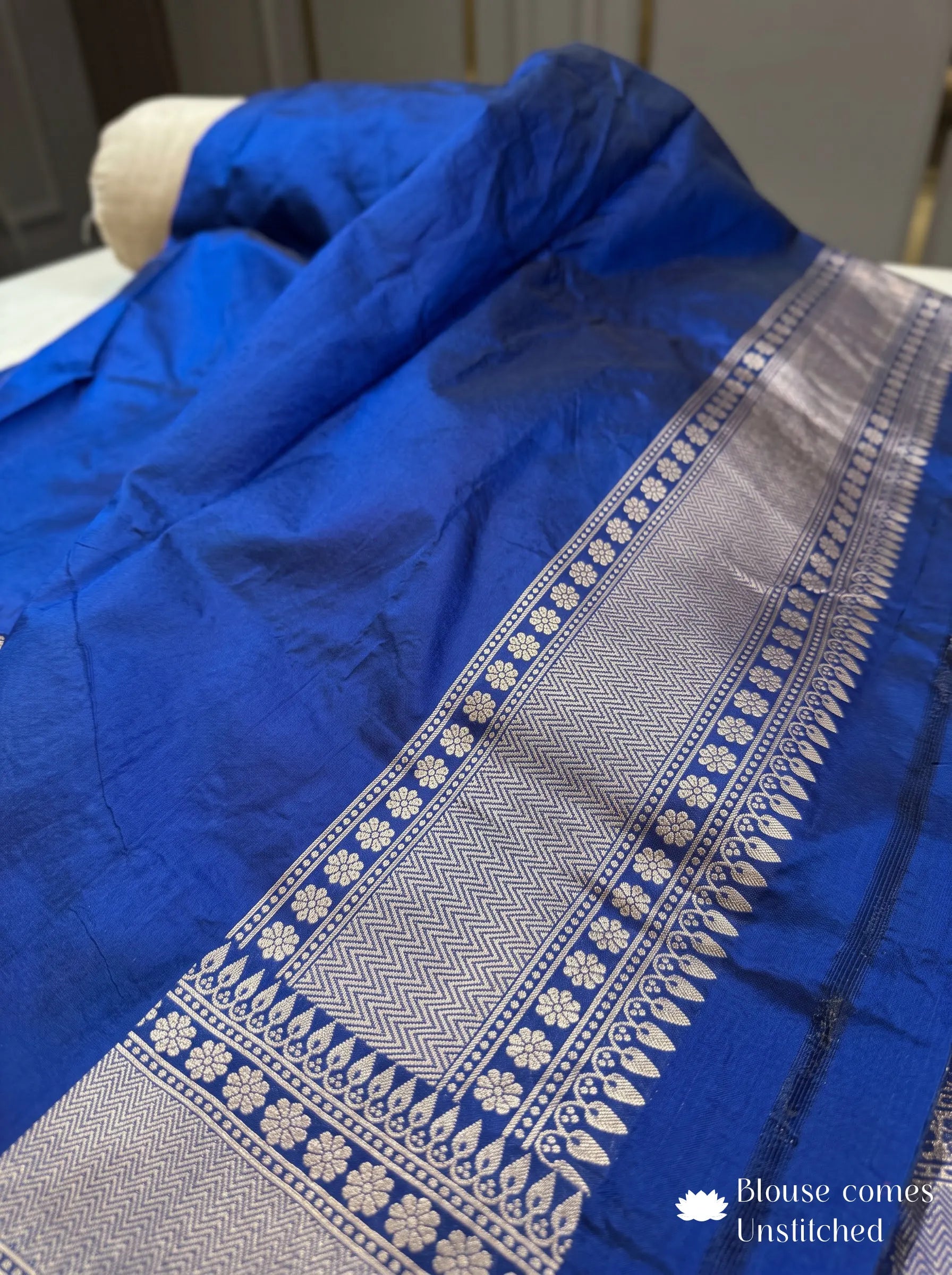 Blue Banarasi Katan Silk Handloom Saree