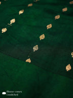 Dark Green Bird Handloom Banarasi Katan Silk Saree