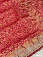 Pink Bridal Zardosi Handwork Kanjivaram Tissue Silk Saree with Wedding Edit