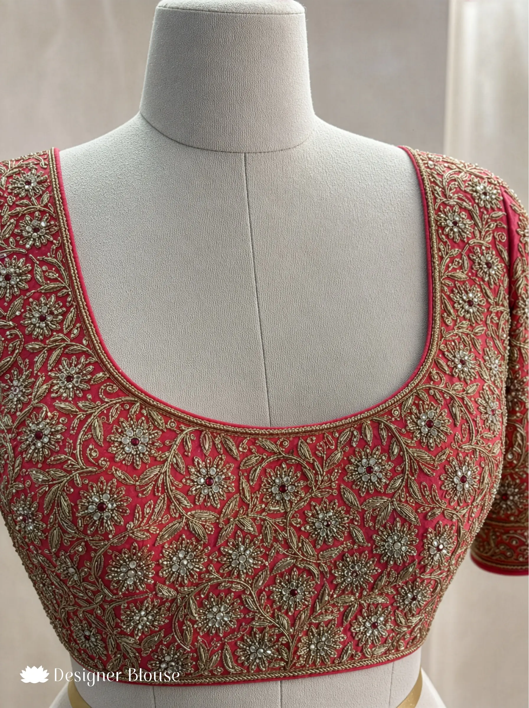 Pink Pure Banarasi Katan Zari Border Embroidered Wedding Saree