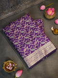 Purple Meenakari Handloom Banarasi Katan Silk Saree