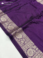 Purple Meenakari Handloom Banarasi Katan Silk Saree
