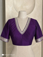 Purple Meenakari Handloom Banarasi Katan Silk Saree