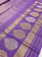 Purple Pure Zari Vintage Kanjivaram Silk Saree