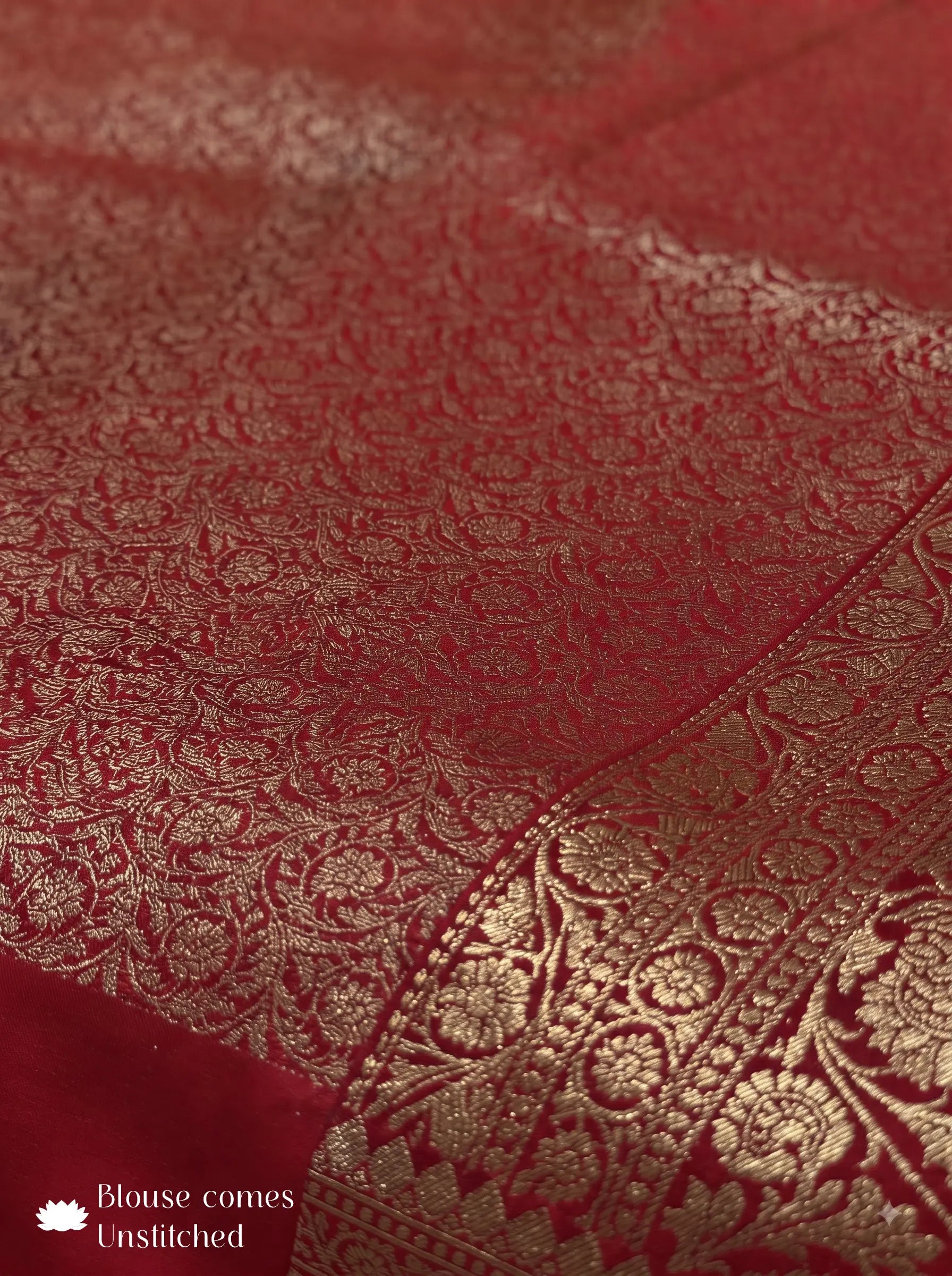 Raw Mango inspired Maroon Bridal Banarasi Silk Saree Brocade Design