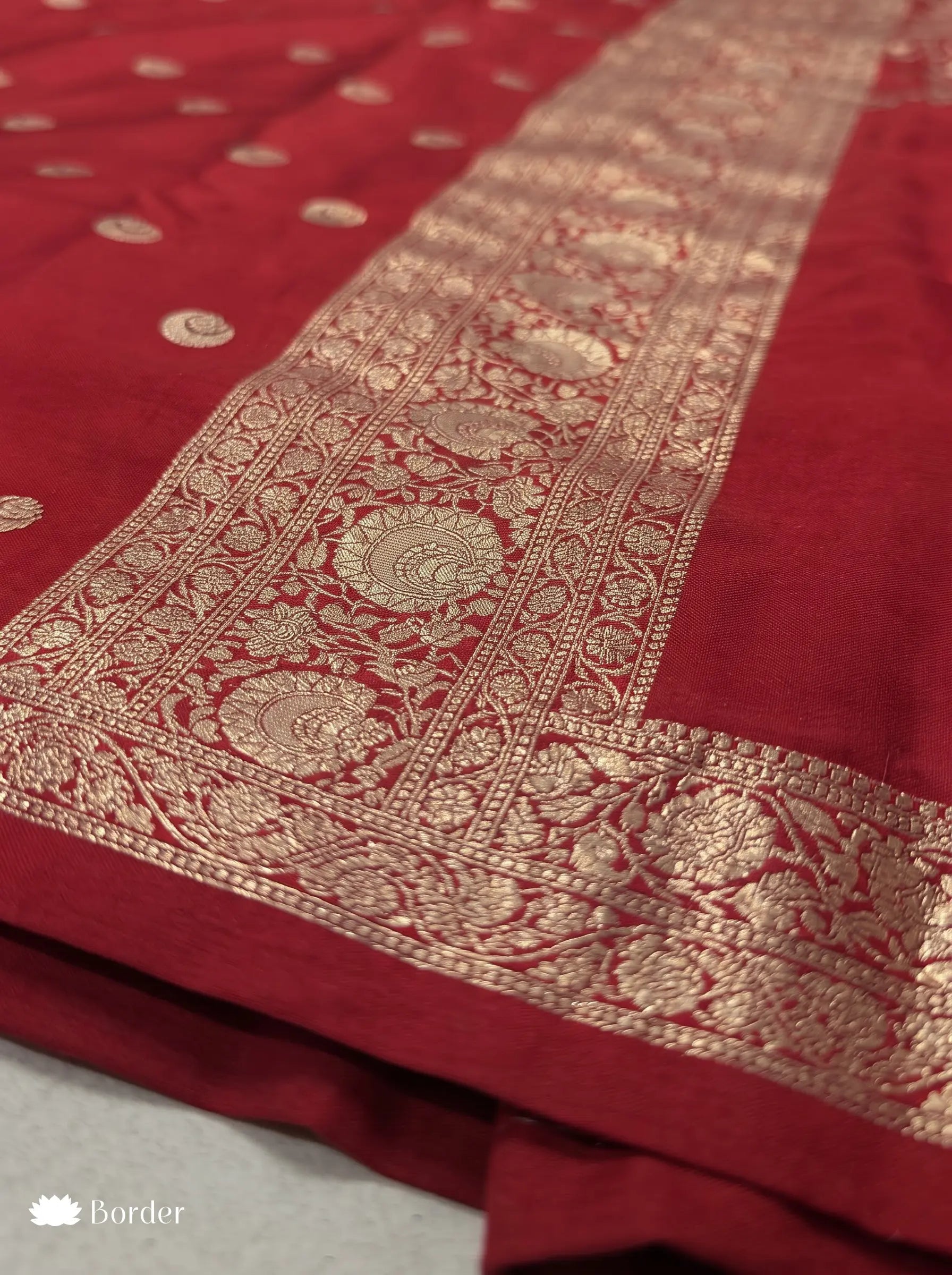 Raw Mango inspired Maroon Bridal Banarasi Silk Saree Brocade Design