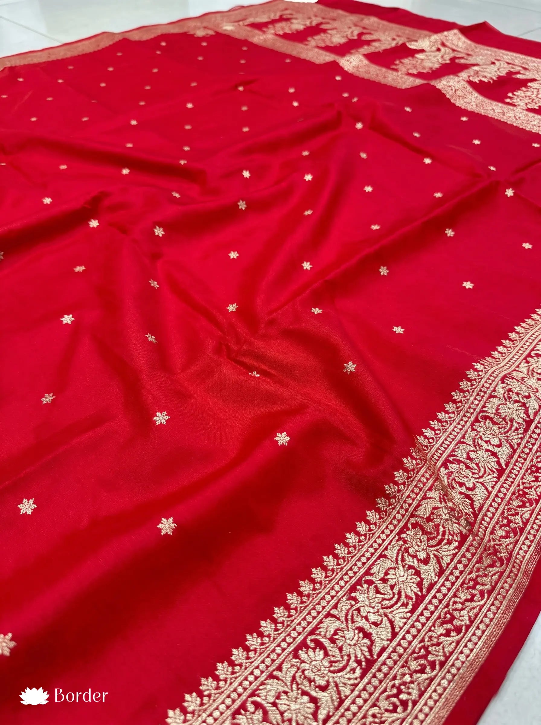 Sabyasachi Red Bridal Banarasi Silk Saree Small Butti Design
