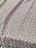 Sea Blue Kanjivaram Tissue Zardosi Embroidered Reception Saree